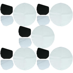 15x filtre à charbon actif, 15x filtre à graisses, 30x filtre papier compatible avec DeLonghi D690C, D677UX friteuse - 60 filtres - Vhbw