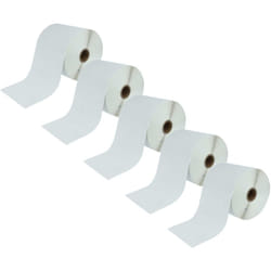 Vhbw - 5x Rouleau d'étiquettes thermique 101,5mm x 152mm (500 étiquettes) compatible avec Zebra GX430t, LP2242, GX420t étiqueteuse - autocollant