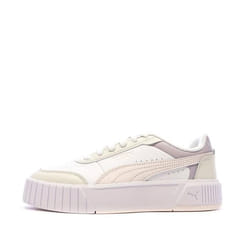 Baskets Blanches/Mauve Fille Puma Carina Mia