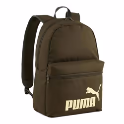 PUMA Sac à dos vert olive pour femme et homme - Phase Backpack Dark Olive - Gold Moon 316213