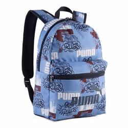 PUMA Sac à dos gris bleu baie pour fille et garçon - Phase AOP Small Backpack Cool Blue 316348