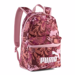 PUMA Sac à dos rouge foncé rose pour fille et garçon - Phase AOP Small Backpack Ruby Shimmer - Nature 2.0 315332