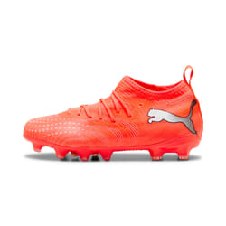 PUMA Future 9 Match FG/AG Jr Football Mâle Orange, Blanc