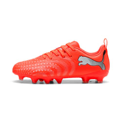PUMA Future 9 Play FG/AG Jr Football Mâle Orange, Blanc
