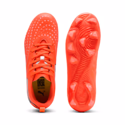 PUMA Future 9 Play FG/AG Jr Football Mâle Orange, Blanc - Vue supplémentaire 4