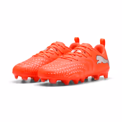 PUMA Future 9 Play FG/AG Jr Football Mâle Orange, Blanc - Vue supplémentaire 2