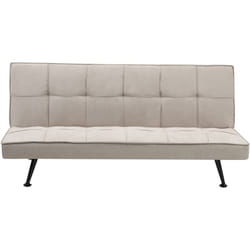 Beliani - Canapé-lit Moderne Sans Accoudoirs Inclinable Convertible Tissu Beige Hasle
