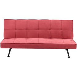 Canapé-lit Moderne Sans Accoudoirs Inclinable Convertible Tissu Rouge Hasle
