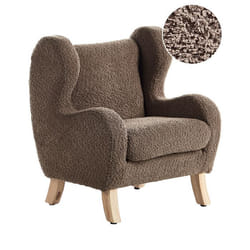 Fauteuil pour enfant en bouclé marron FARUM