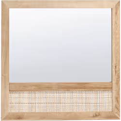 Miroir décoratif suspendu. Ajoutez une touche d'élégance naturelle à votre salle de bains avec cet élégant miroir. Doté d'un ...