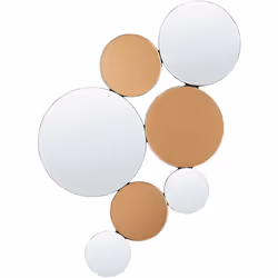 Miroir mural de style moderne. Complétez votre décor avec ce miroir élégant. Fabriqué en verre et en MDF, il ajoute une touch ...