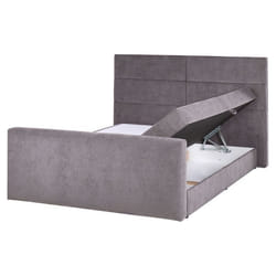 Lit boxspring avec rangement Tissu ARISTOCRAT 160 x 200 cm Taupe
