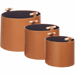 Boîtes de rangement faites à la main avec poignées. Améliorez l'organisation de votre maison avec ce lot de trois paniers en ...