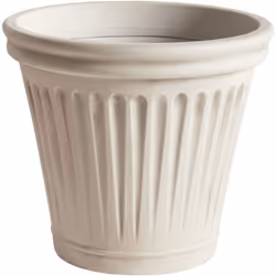 Pot décoratif rond. Ajoutez une touche d'élégance à votre espace avec ce superbe pot de fleurs beige clair, conçu pour l'inté ...