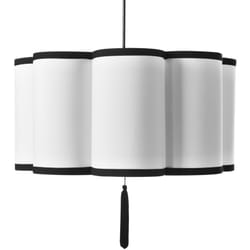 Beliani - Lampe Suspendue Moderne Abat-Jour en Nylon Synthétique Plafonnier Blanc Palamar