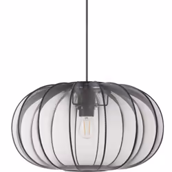 Lampe pendante avec abat-jour en nylon. Apportez un charme doux et naturel à votre salle à manger ou à votre salon avec cette ...
