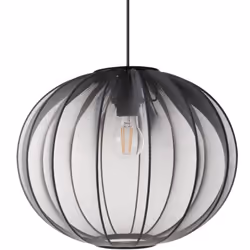 Lampe pendante avec abat-jour en nylon. Illuminez votre intérieur avec la douce lueur de cette lampe suspendue magnifiquement ...