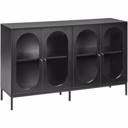 Buffet spacieux avec façade en verre. Ce buffet chic est parfait pour ajouter de l'élégance à n'importe quel intérieur. Fabri ...