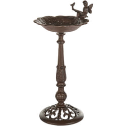 Beliani - Bain d'Oiseaux Extérieur Mangeoire Design Antique Vintage Fée Décorative en Fer Marron Lark