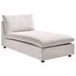 Chaise longue VIZILLE Tissu Blanc cassé