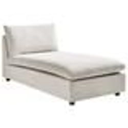 Chaise longue VIZILLE Tissu Blanc cassé