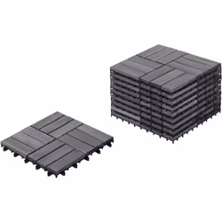 Dalles d'extérieur emboîtables. Changez l'aspect de votre espace extérieur avec ce revêtement de sol polyvalent. Facile à ins ...