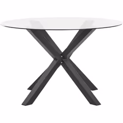 Table de jardin élégante avec plateau transparent. Avec cette table de jardin ronde, vous créerez un espace élégant et confor ...