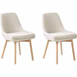 2 chaises de salle à manger rembourrées au style rétro. Cet ensemble de 2 chaises rembourrées s’adaptera à merveille avec n'i ...