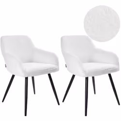 Ensemble moderne de chaises. Les chaises de salle à manger bouclette, conçues pour la fonctionnalité et le confort, donnent d ...