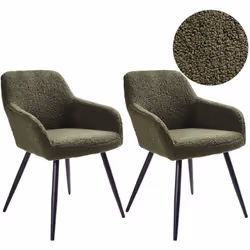 Ensemble moderne de chaises. Les chaises de salle à manger bouclette, conçues pour la fonctionnalité et le confort, donnent d ...