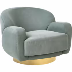 Fauteuil élégant avec base dorée. Ajoutez une touche d'élégance à votre espace avec ce fauteuil chic. Conçu avec une base dor ...