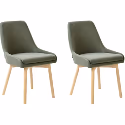2 chaises de salle à manger rembourrées au style rétro. Cet ensemble de 2 chaises rembourrées s’adaptera à merveille avec n'i ...