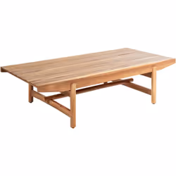 Table basse en bois pour l'extérieur. Cette table basse rustique en bois d'acacia permet de créer un lieu de rencontre agréab ...