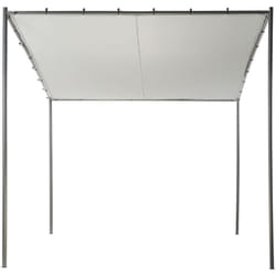 Pergola de Jardin Armature Métallique 282 x 294 cm Toile Ombrage Gris Vimino