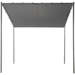 Pergola de Jardin Armature Métallique 282 x 294 cm Toile Ombrage Gris Foncé Vimino