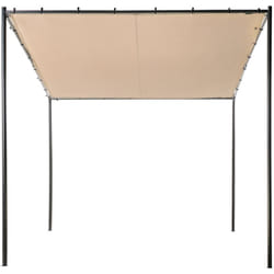 Pergola de Jardin Armature Métallique 282 x 294 cm Toile Ombrage Taupe Vimino