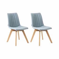 Lot de 2 chaises de salle à manger CALGARY Bleu clair