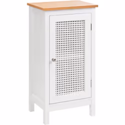 Armoire de toilette avec façade ajourée. Ce meuble d'appoint pour salle de bains, de style moderne, est fabriqué en MDF robus ...