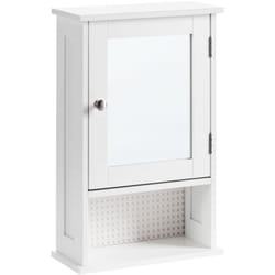 Armoire de Toilette Murale Moderne en mdf 34 x 53 cm Rangement Salle de Bain Blanc Huila