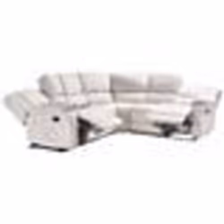 Canapé dangle relax manuel 5 places ROKKE Tissu Beige clair Côté gauche
