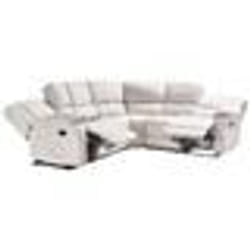 Canapé dangle relax manuel 5 places ROKKE Tissu Beige clair Côté gauche
