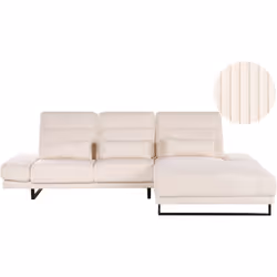 Canapé d'angle avec accoudoirs et dossier réglables. Ce canapé d'angle élégant, conçu à la fois pour le style et le confort, ...