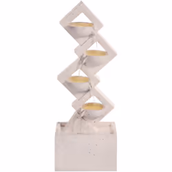 Fontaine d'eau extérieure avec lumières LED. Ajoutez une touche d'élégance à votre jardin avec cette fontaine moderne en casc ...