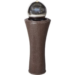 Beliani - Fontaine de Jardin en Résine Extérieur avec Éclairage led Marron Zenyatta