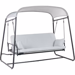 Balançoire d'extérieur transformable. Créez une retraite confortable en plein air avec cette élégante balançoire de jardin, c ...