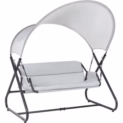 Balançoire d'extérieur avec auvent en maille. Profitez de moments paisibles dans votre jardin grâce à cette balançoire 3 plac ...