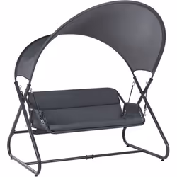 Balançoire d'extérieur avec auvent en maille. Profitez de moments paisibles dans votre jardin grâce à cette balançoire 3 plac ...