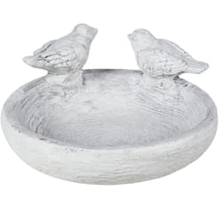 Mangeoire Bain d'Oiseaux Extérieur Vintage MGO Accessoire Décoratif Gris Mamou