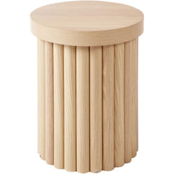 Beliani - Table d'Appoint Ronde Traditionnelle Design Scandinave mdf Bois Clair Genola
