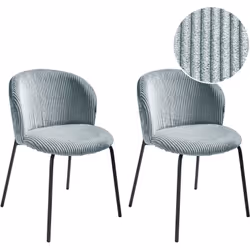 Chaises en velours rembourrées avec dossier arrondi. Ajoutez une touche rétro sophistiquée à votre salle à manger avec ce lot ...